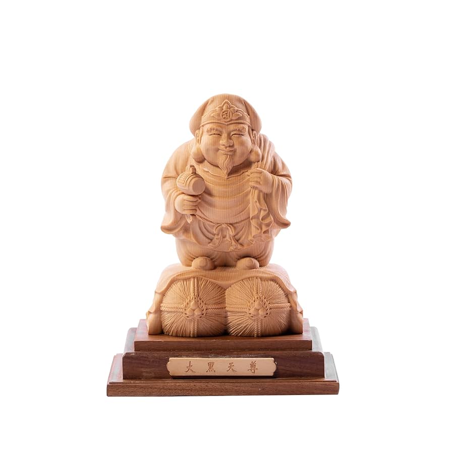 江戸期　福神【大黒天神像】仏像　木彫り Amazon｜【dsdsad】大黒天 木彫り 美術品 七福神 大黒様 木製